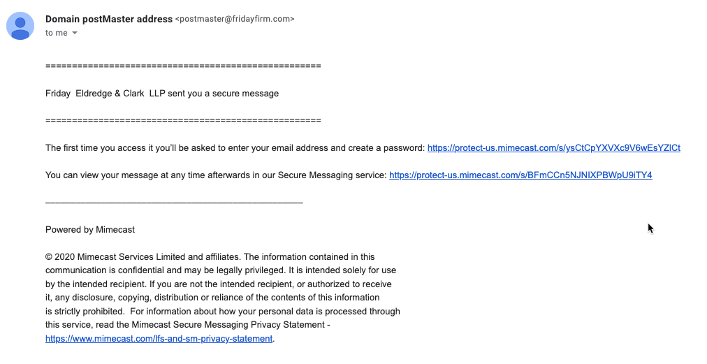 Mimecast - Using Secure (Encrypted) Email – Friday Firm Technical Support